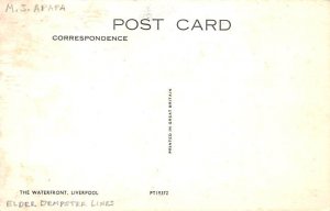 MS Apapa Elder Dempster Line Ship Unused 