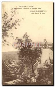 Old Postcard Cures Pouges Waters L & # 39etablissement spa and Splendid Hotel