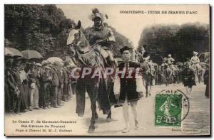 Compiegne Old Postcard Count de Clermont Tonnerre of King & # 39armes tournam...