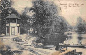 Reservoir Boating Turkey Fool Lake Massillon Ohio 1910 postcard