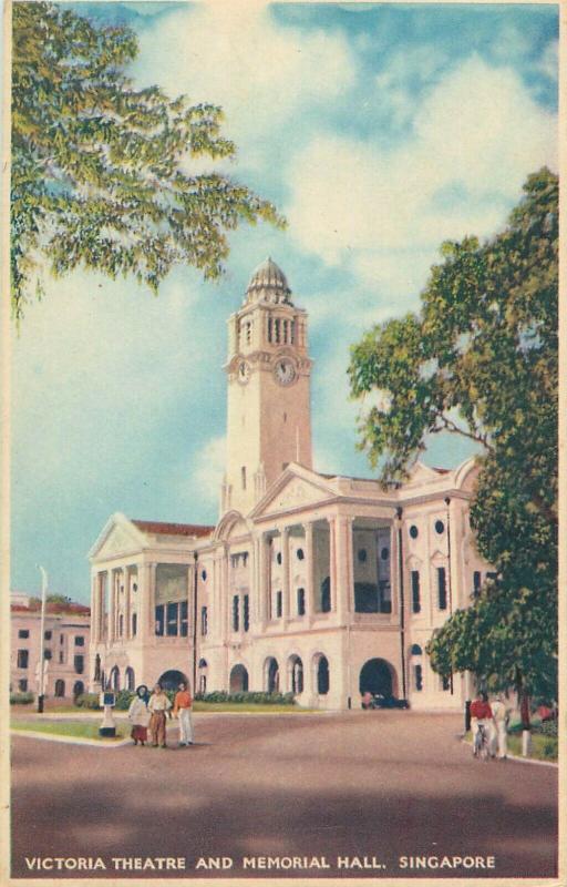 Singapore Victoria Theatre and Memorial Hall postcard