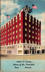 Linen Postcard Hotel El Cortez in Reno, Nevada