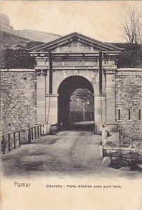 Belgium Namur Citadelle Porte d'entree avec pont levis
