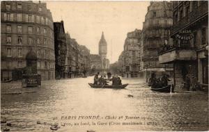 CPA AK PARIS Rue de LYON au fond, la Gare INONDATIONS 1910 (605411)