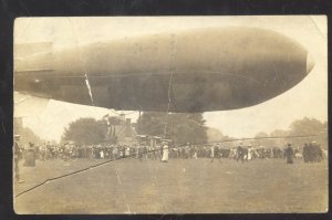 RPPC OXFORD ENGLAND UK LARGE BLIMP AIRSHIP DIRIGIBLE 1926 REAL PHOTO POSTCARD