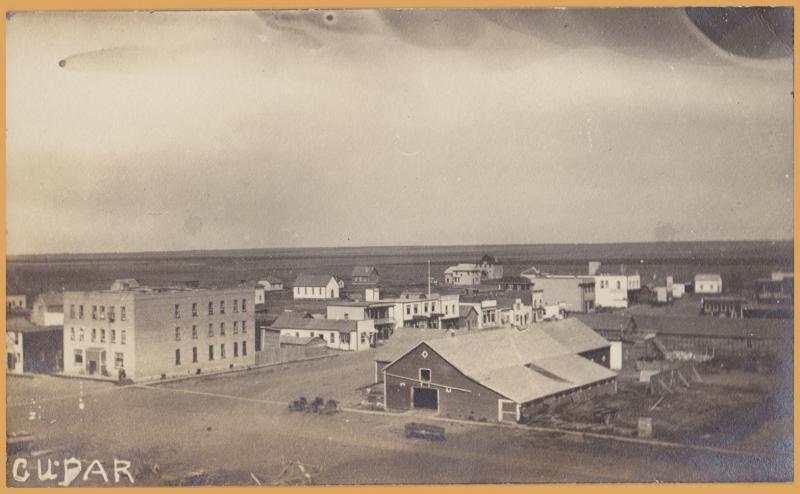 RPPC- Cupar, Saskatchewan, Aerial View of the city - 