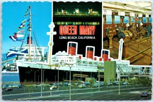 Postcard - Queen Mary - Long Beach, California