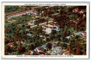 Daytona Florida FL Postcard Airplane View Of  Arroyo Gardens c1920's Vintage