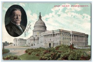 1909 Our Next President William Howard Taft Political Advertising Postcard