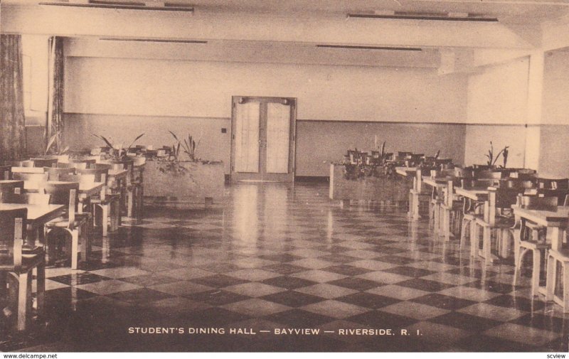 RIVERSIDE, Rhode Island, 1900-10s; Student's Dining Hall, Bayview
