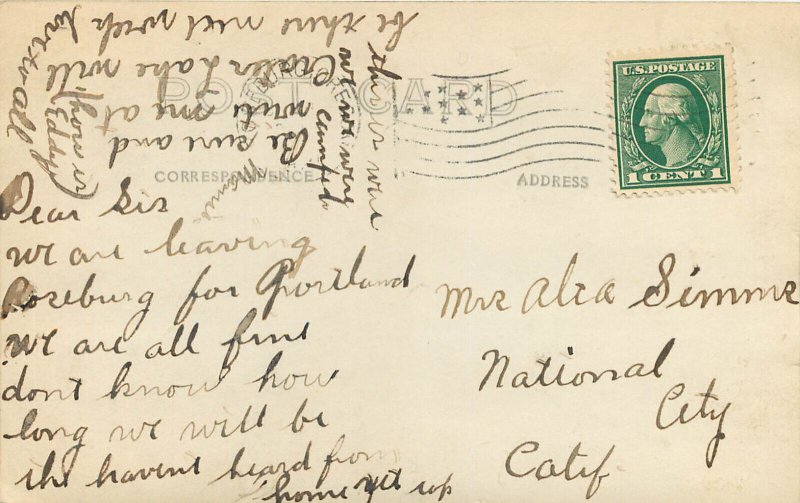 RPPC Postcard Rock Creek Douglas County OR