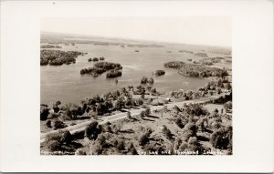 Ivy Lea And Thousand Islands Ontario ON Aerial Unused Real Photo Postcard E68