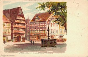 Germany Marktplatz mit Knochenhauer Armenhaus Hildesheim 06.90