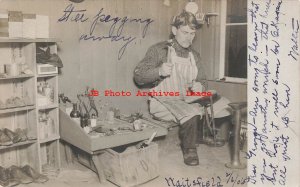 VT, Waitsfield, Vermont, RPPC, Shoe Repair Worker, 1906 PM, Photo