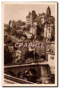 Old Postcard Uzerche (Correze) General view