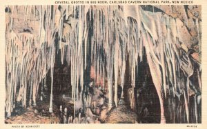 Crystal Grotto Big Room Carlsbad Cavern National Park NM Vintage Postcard 1920's