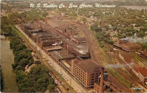 1950s Factory Industry Rubber Birdseye View Eau Claire Wisconsin Brown 2043