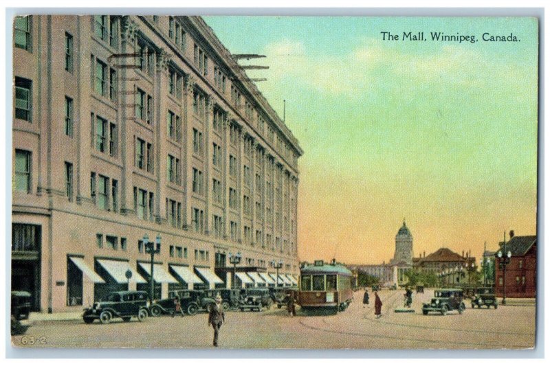 Winnipeg Manitoba Canada Postcard The Mall Building 1934 Posted Vintage