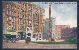 Pioneer Square Totem Pole Seattle Washington unused c1910