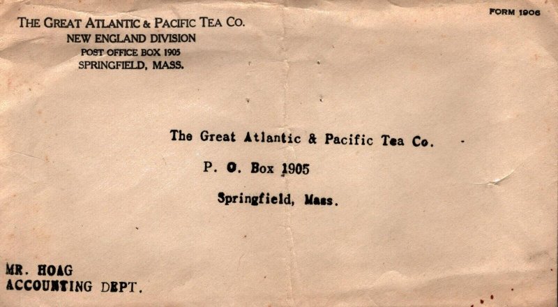 1942 WW2   Pacific Tea Co.   US Army  Camp Lee Virginia  Letter