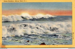 New Jersey Asbury Park Ocean Breaakers 1951 Curteich