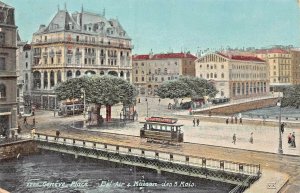 GENEVA SWITZERLAND~GENEVE PLACE - BEL AIR - MAISON DES 3 ROIS ~1910 POSTCARD