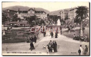 Old Postcard Nice Gardens and Casino