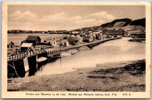 Postcard Riviere aux Renards Quebec c1937 Looking East Vu de L'est *as is*