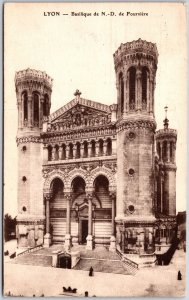 Lyon - Basilique de N. -D de Fourviere France Antique Posted Postcard