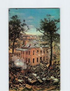 Postcard Section of Cyclorama Painting Battle of Atlanta Atlanta Georgia