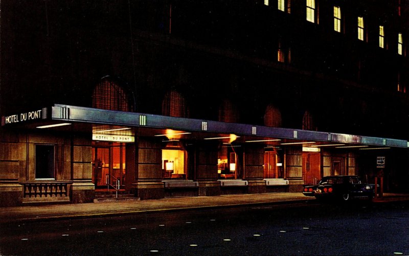 Delaware Wilmington Hotel Du Pont At Night