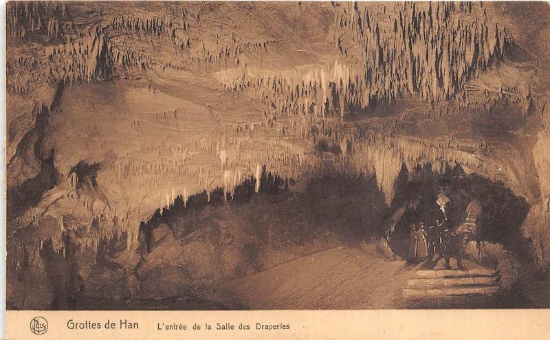 Br36011 Grottes de Han L Entree de la salle des Draperies      Belgium