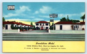WEST  LOS ANGELES, CA California ~ BRENTSHIRE MOTEL c1950s   Roadside Postcard