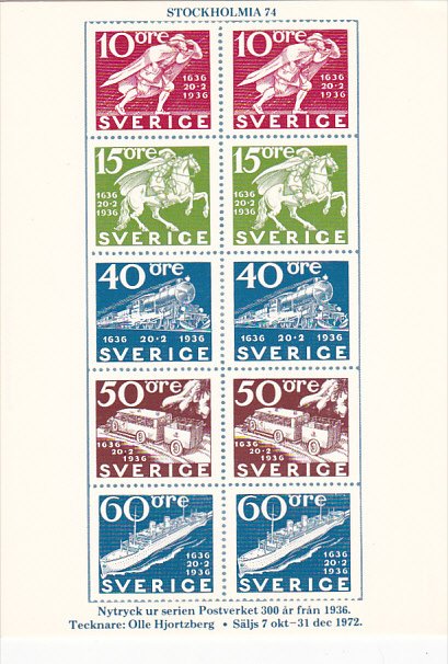 Stamps Of Sweden 1974 Swedish Post Office Issue