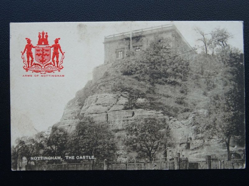 Nottingham THE CASTLE Heraldic Coat of Arms c1907 Postcard by Raphael Tuck 2128