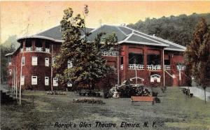 Elmira New York~Rorick's Glen Theatre~Beautiful Building~1909 Postcard