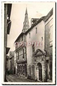 Postcard Old Saint Maixent L Ecole Anatoie France Rue Vieille Maison