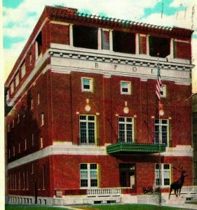 Elks Building Washington Street Binghamton NY New York 1927 Postcard