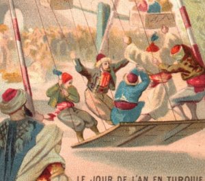 1880s-90s Trébucien French Gourmet Chocolate Turkey Islamic New Year F156