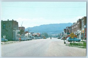 Boulder Montana Postcard Seat Jefferson Co Street Scene Buildings 1960 Unposted