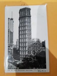 Antique Postcard, St. Paul Building, New York