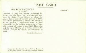 Vtg Postcard Nat Portrait Gallery France Albert Prince Consort Queen Victoria 