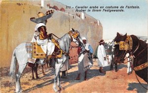 Cavalier arabe en costume de Fantasia Egypt, Egypte, Africa Unused 