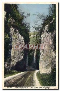 Postcard Old Yenne Savoie Road in the Gorge