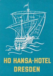 Germany Dresden Ho Hansa-Hotel Vintage Luggage Label sk2056