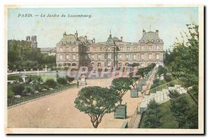 Old Postcard Paris Luxembourg Gardens