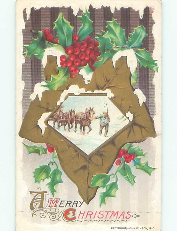 Divided-Back CHRISTMAS SCENE Great Postcard AA0366