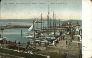 Block Island RI East Harbor Steamer Mount Hope Landing Postcard c1910