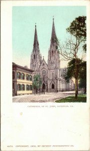 Cathedral of St John, Savannah, Georgia Postcard undivided back Alan Jackman