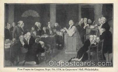 Prayer in Congress, Sept. 7, 1774, Carpenters Hall, Philadelphia, PA, USA Unu...